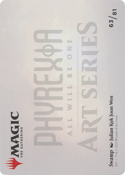 Swamp // Swamp  [Phyrexia: All Will Be One Art Series] (Borderless)