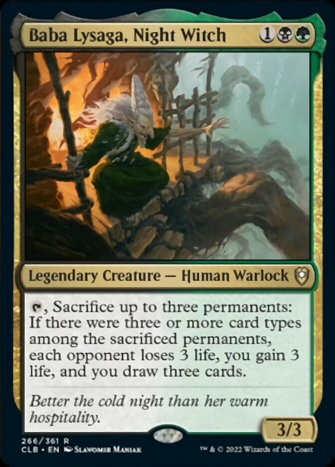 Baba Lysaga, Night Witch [Commander Legends: Battle for Baldur's Gate] Foil