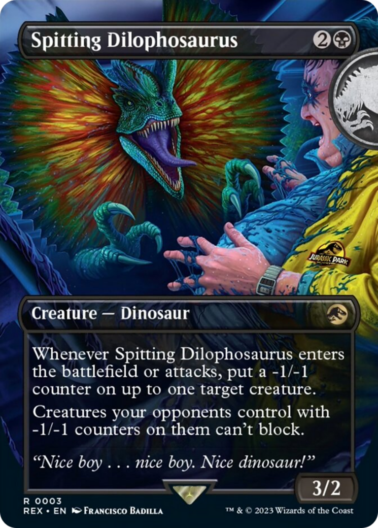 Spitting Dilophosaurus (Borderless) [Jurassic World Collection] Foil