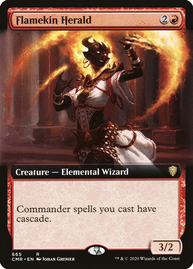 Flamekin Herald (Extended Art) [Commander Legends] Foil