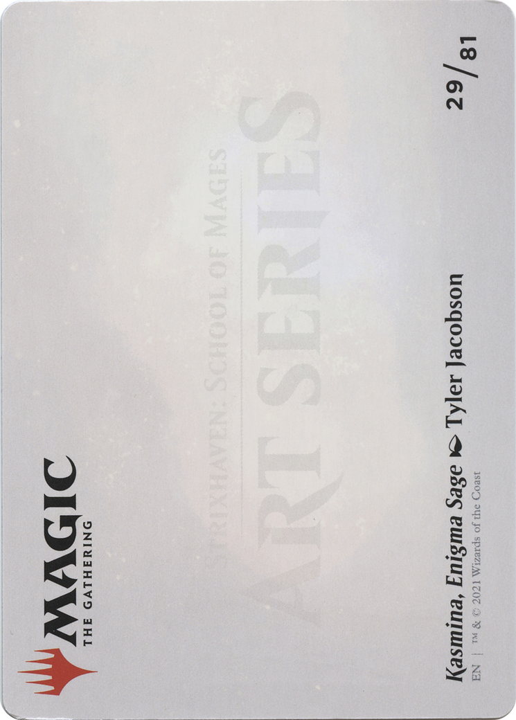 Kasmina, Enigma Sage // Kasmina, Enigma Sage  [Strixhaven Art Series] (Borderless) Foil