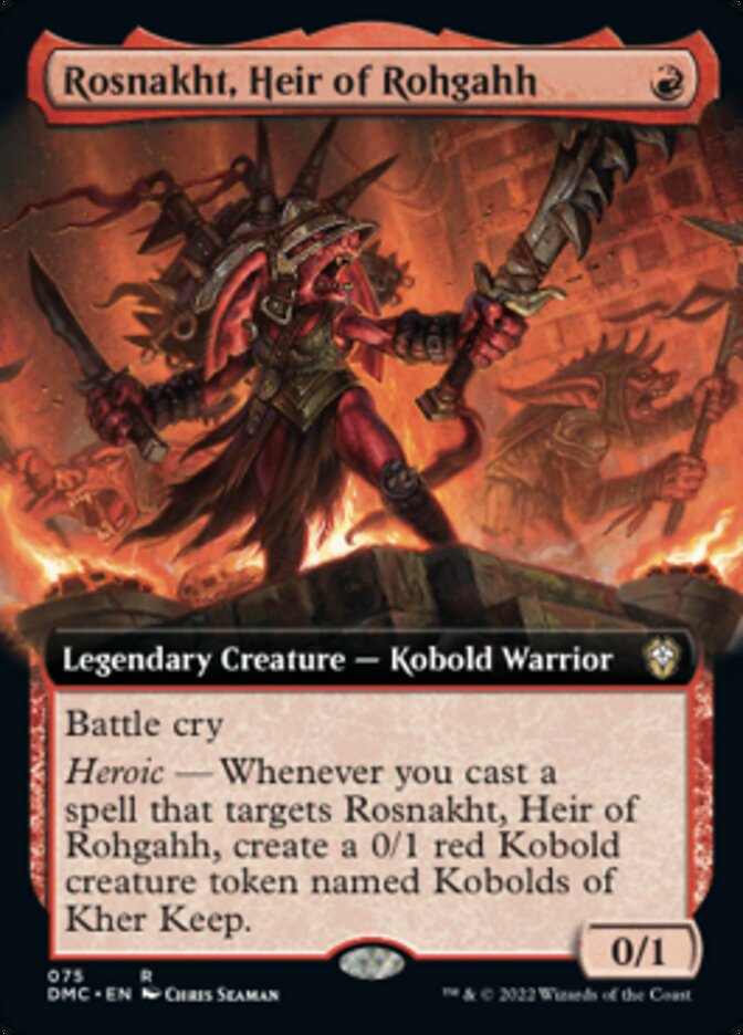 Rosnakht, Heir of Rohgahh (Extended Art) [Dominaria United Commander] Foil