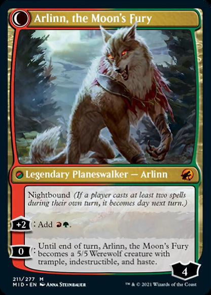 Arlinn, the Pack's Hope // Arlinn, the Moon's Fury [Innistrad: Midnight Hunt] Foil