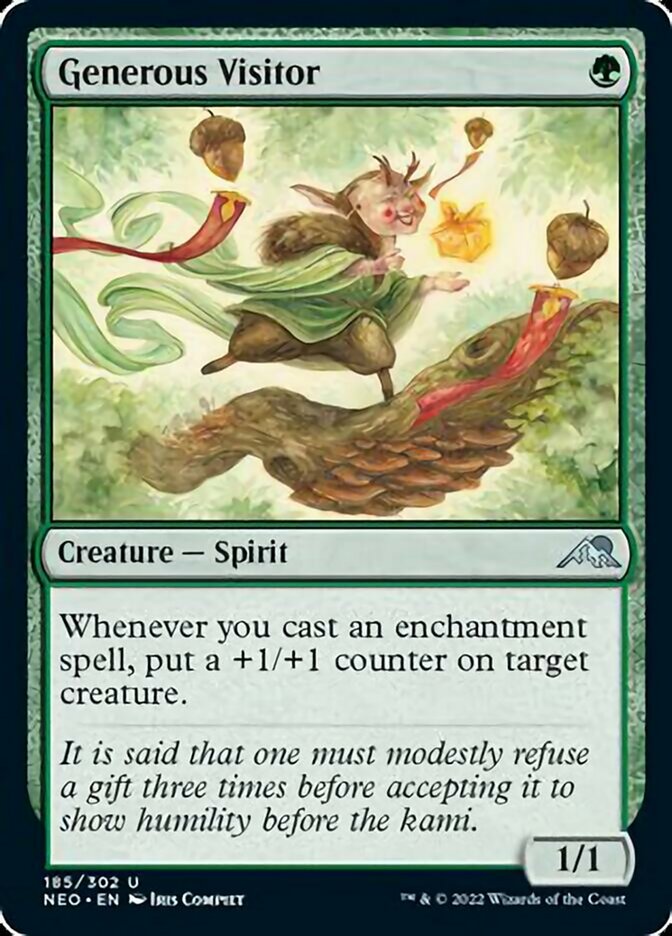 Generous Visitor [Kamigawa: Neon Dynasty] Foil