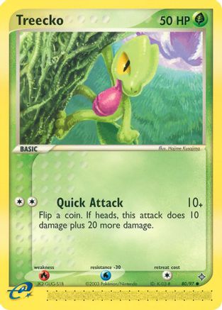 Treecko (80/97) [EX: Dragon] Reverse Holofoil