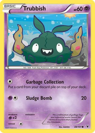 Trubbish (48/101) [Black & White: Noble Victories] Reverse Holofoil