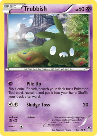 Trubbish (63/135) [Black & White: Plasma Storm] Reverse Holofoil