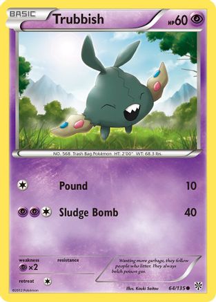 Trubbish (64/135) [Black & White: Plasma Storm] Reverse Holofoil