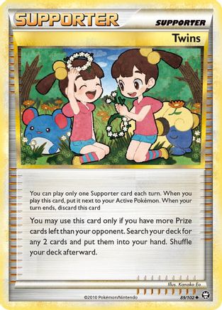 Twins (89/102) [HeartGold & SoulSilver: Triumphant] Reverse Holofoil
