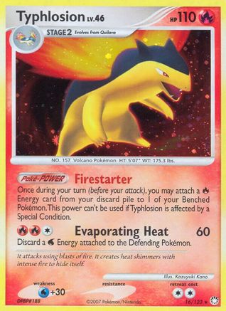 Typhlosion (16/123) [Diamond & Pearl: Mysterious Treasures] Reverse Holofoil