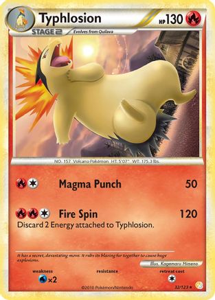 Typhlosion (32/123) [HeartGold & SoulSilver: Base Set] Reverse Holofoil
