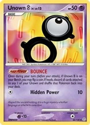 Unown B (66/130) [Diamond & Pearl: Base Set] Reverse Holofoil