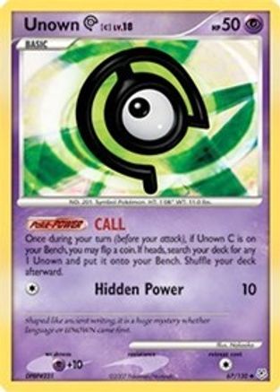 Unown C (67/130) [Diamond & Pearl: Base Set] Reverse Holofoil