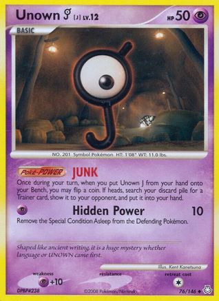 Unown J (76/146) [Diamond & Pearl: Legends Awakened] Reverse Holofoil