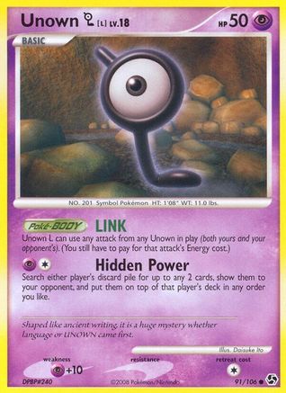 Unown L (91/106) [Diamond & Pearl: Great Encounters] Reverse Holofoil
