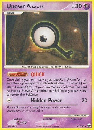Unown Q (49/100) [Diamond & Pearl: Majestic Dawn] Reverse Holofoil