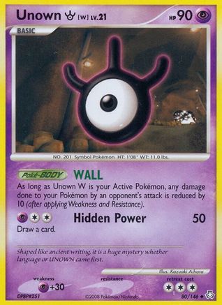 Unown W (80/146) [Diamond & Pearl: Legends Awakened] Reverse Holofoil