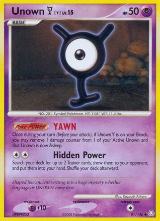 Unown Y (81/146) [Diamond & Pearl: Legends Awakened] Reverse Holofoil