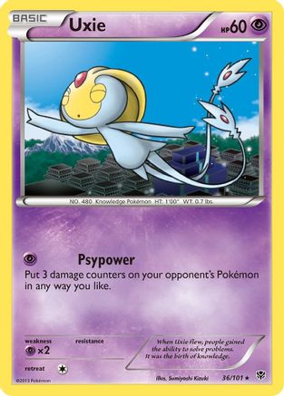 Uxie (36/101) [Black & White: Plasma Blast] Reverse Holofoil