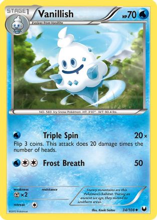Vanillish (34/108) [Black & White: Dark Explorers] Reverse Holofoil