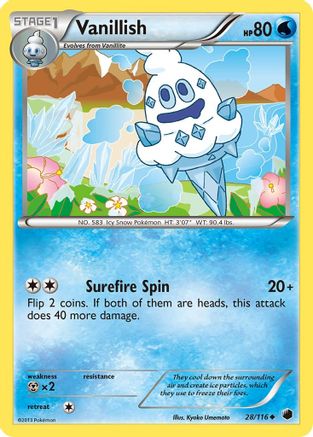 Vanillish (28/116) [Black & White: Plasma Freeze] Reverse Holofoil