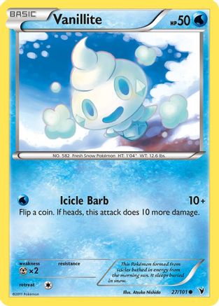 Vanillite (27/101) [Black & White: Noble Victories] Reverse Holofoil