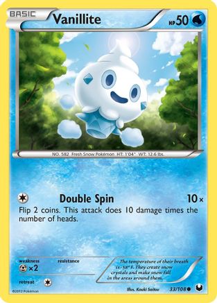 Vanillite (33/108) [Black & White: Dark Explorers] Reverse Holofoil