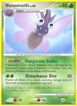 Venomoth (73/132) [Diamond & Pearl: Secret Wonders] Reverse Holofoil