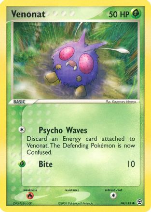 Venonat (84/112) [EX: FireRed & LeafGreen] Reverse Holofoil