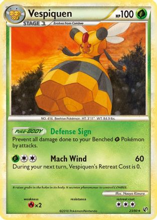 Vespiquen (23/90) [HeartGold & SoulSilver: Undaunted] Reverse Holofoil