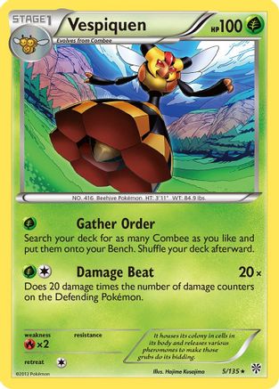 Vespiquen (5/135) [Black & White: Plasma Storm] Reverse Holofoil