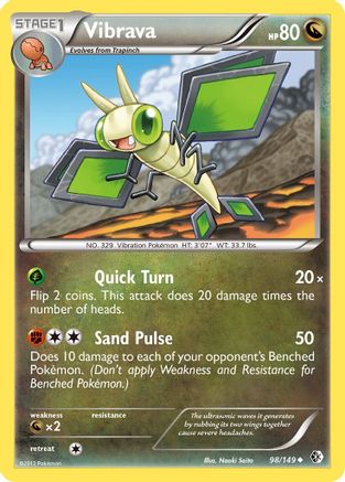 Vibrava (98/149) [Black & White: Boundaries Crossed] Reverse Holofoil