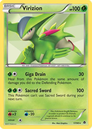 Virizion (17/98) [Black & White: Emerging Powers] Reverse Holofoil