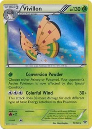 Vivillon (17/146) (High Plains Form/Orange Wings) [XY: Base Set] Reverse Holofoil