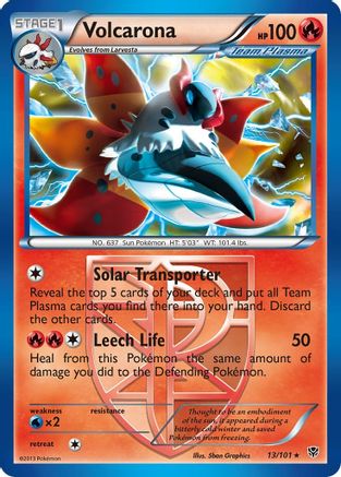 Volcarona (13/101) [Black & White: Plasma Blast] Reverse Holofoil