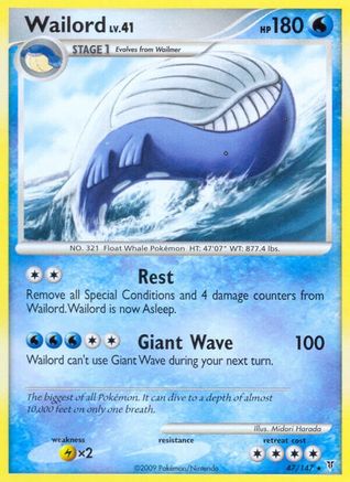 Wailord (47/147) [Platinum: Supreme Victors] Reverse Holofoil