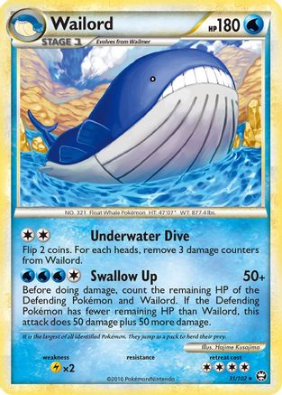 Wailord (31/102) [HeartGold & SoulSilver: Triumphant] Reverse Holofoil