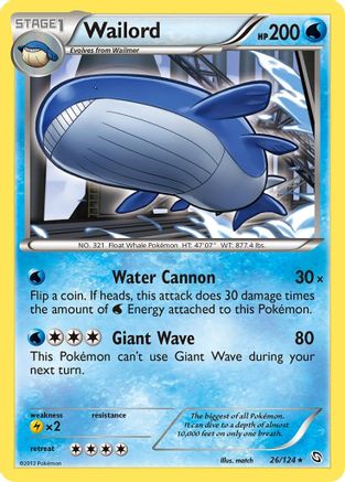 Wailord (26/124) [Black & White: Dragons Exalted] Reverse Holofoil