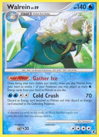 Walrein (36/111) [Platinum: Rising Rivals] Reverse Holofoil