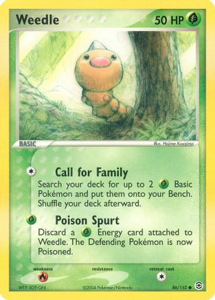 Weedle (86/112) [EX: FireRed & LeafGreen] Reverse Holofoil