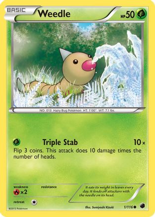 Weedle (1/116) [Black & White: Plasma Freeze] Reverse Holofoil