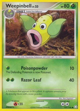 Weepinbell (127/146) [Diamond & Pearl: Legends Awakened] Reverse Holofoil
