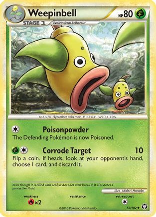 Weepinbell (53/102) [HeartGold & SoulSilver: Triumphant] Reverse Holofoil