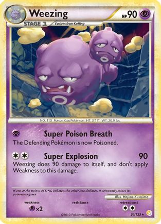 Weezing (34/123) [HeartGold & SoulSilver: Base Set] Reverse Holofoil