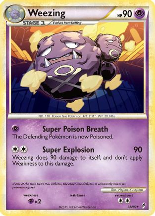 Weezing (38/95) [HeartGold & SoulSilver: Call of Legends] Reverse Holofoil