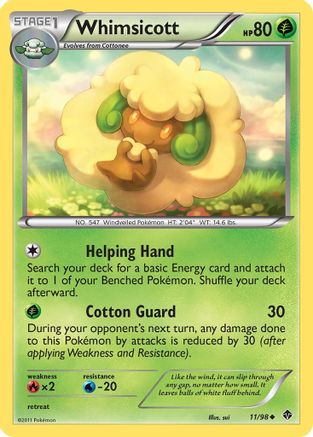 Whimsicott (11/98) [Black & White: Emerging Powers] Reverse Holofoil