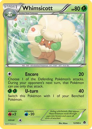 Whimsicott (12/98) [Black & White: Emerging Powers] Reverse Holofoil