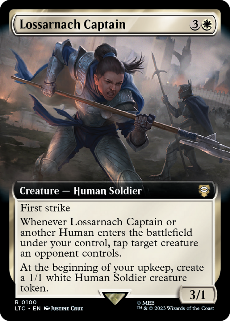 Lossarnach Captain (Extended Art) [The Lord of the Rings: Tales of Middle-Earth Commander] Foil