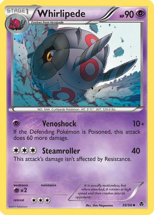 Whirlipede (39/98) [Black & White: Emerging Powers] Reverse Holofoil