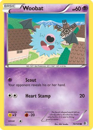 Woobat (70/149) [Black & White: Boundaries Crossed] Reverse Holofoil